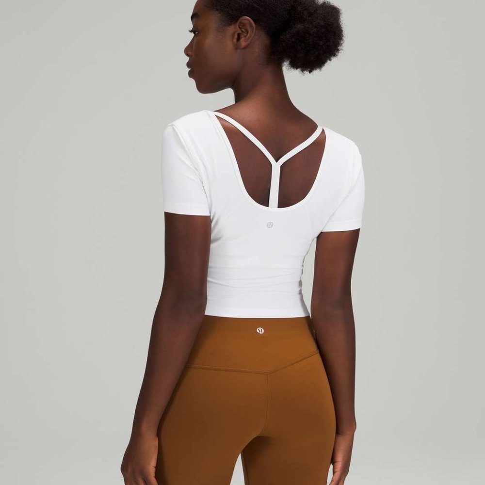 Lululemon Align T-shirt Size 2 White EUC